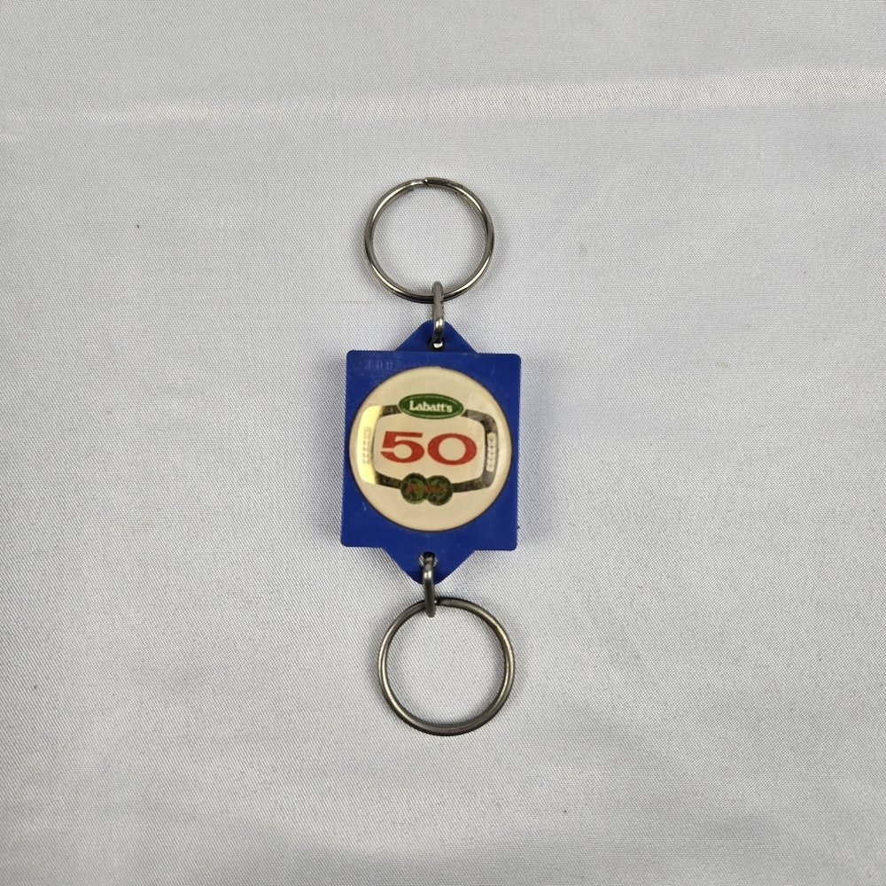 Vintage Labatts 50 Beer Detachable Keyring Rare Canada